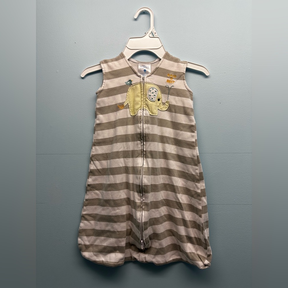 Baby Unisex Halo Sleep Sack Sleeveless Front Zip Stripped Sm 0-6mo